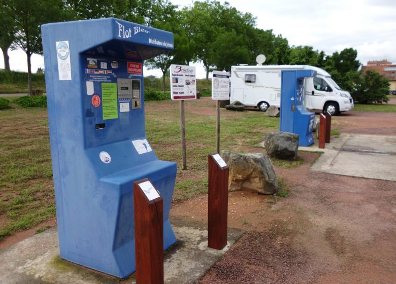 Motorhome service and parking area