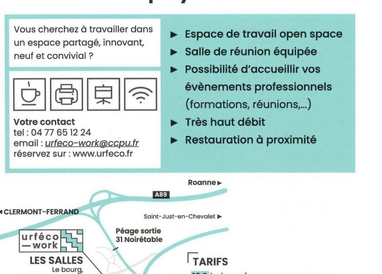 Urféco location d’espace de travail Coworking et d’une salle de réunion 8 personnes