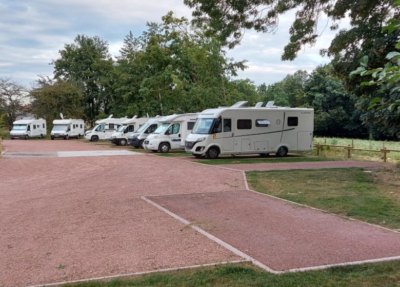 Motorhome service and parking area