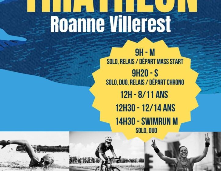 Triathlon et Swim run de Roanne Villerest