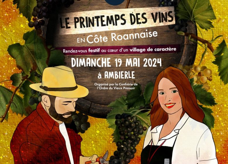 Lente van wijnen in Côte Roannaise