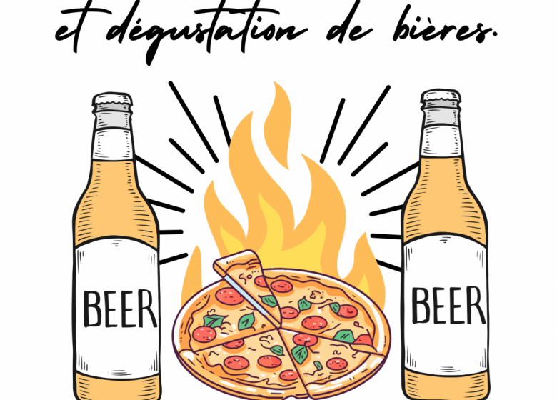 vente de pizza et dégustation de bières